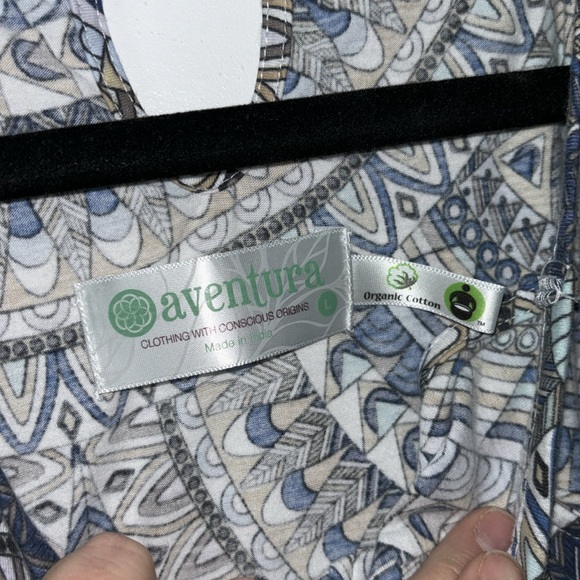 Aventura Celia halter sleeveless dress organic eco mosaic L - Picture 8 of 14